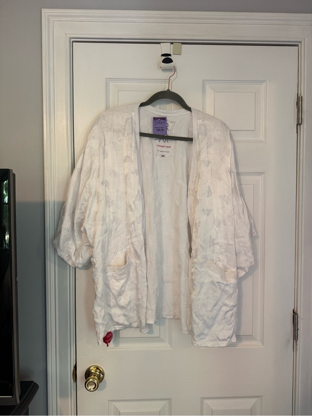 White cardigan/beach cover up